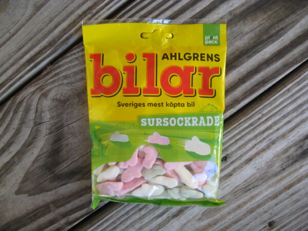 Ahlgrens Bilar "sweet/sour" foam candy Sweden  100 grams