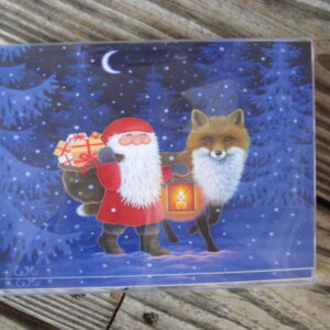 Boxed Christmas Cards "Tomte & Fox" English text 12 cards 7" x 5"