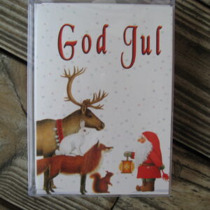 Boxed Christmas Cards "God Jul" English text 12 cards 7" x 5"