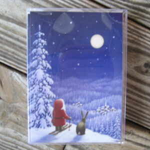 Boxed Christmas Cards " Tomte & Bunny" English text 12 cards  7" x 5"