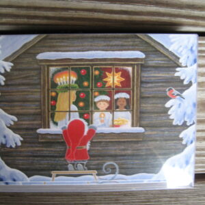 Boxed Christmas Cards "Lucia in the Cabin" English text 12 cards  7" x 5"