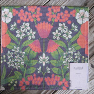 100 % Organic Cotton "Christmas Flowers" runner 14" x 47" Made in Sweden by Ekelund