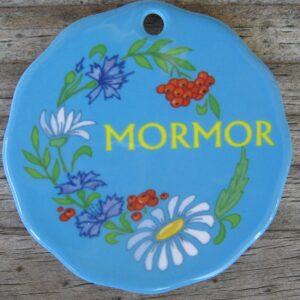 Ceramic "Mormor" ornament 3"