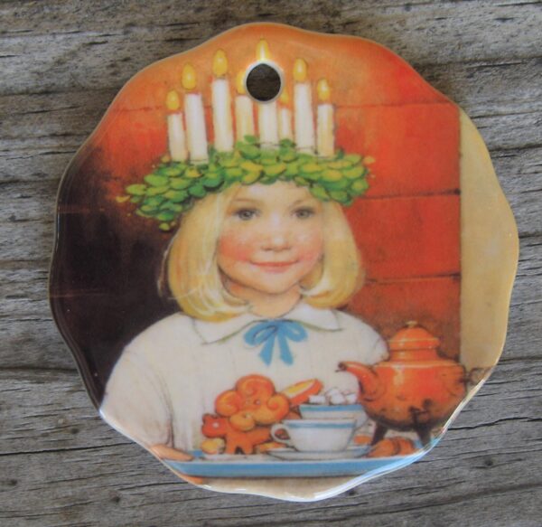 Ceramic "Lucia" ornament 3"