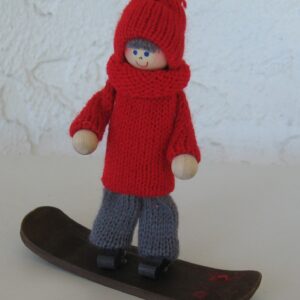 tomte on snowboard 5" x 4" Sweden
