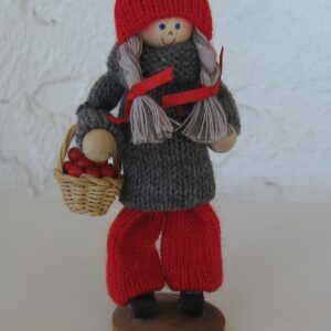 Tomte girl w/lingonberries  5" Sweden