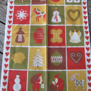 Almedahls "Julhuset" tea towel 27" x 18"