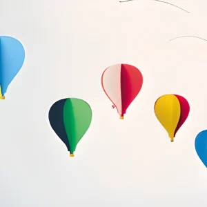 5 Hot Air Balloons mobile:  Made in Denmark by Flensted